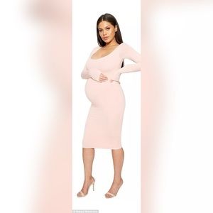 Naked Wardrobe Scoop Mama Midi Dress